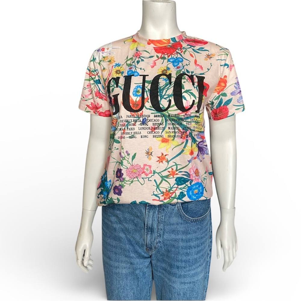 NWOT GCC  Floral Graphic Unisex T-Shirt Size S